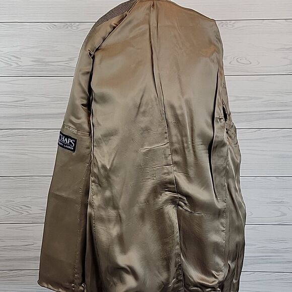 Chaps Ralph Lauren Nailhead Tweed Silk And Wool Blazer Mens Size 44T - Picture 8 of 14